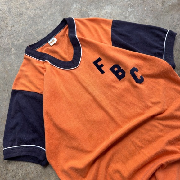 Russell Athletic Other - Vintage 70s 80s Russell Athletic Ringer Tee Single Stitch‎ Orange Medium (h1)